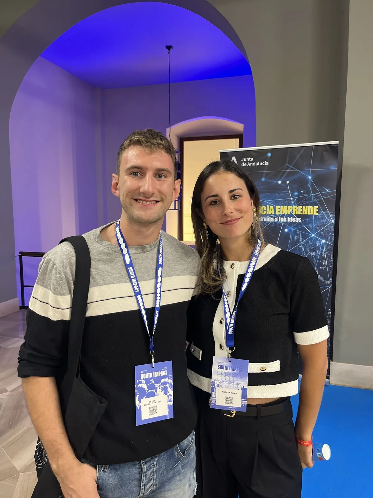 Andrea Pilan en un evento de networking
