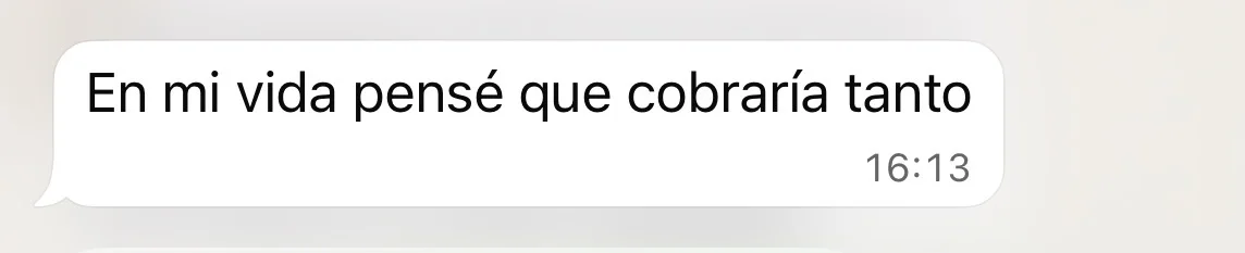 Mensaje real de un alumno