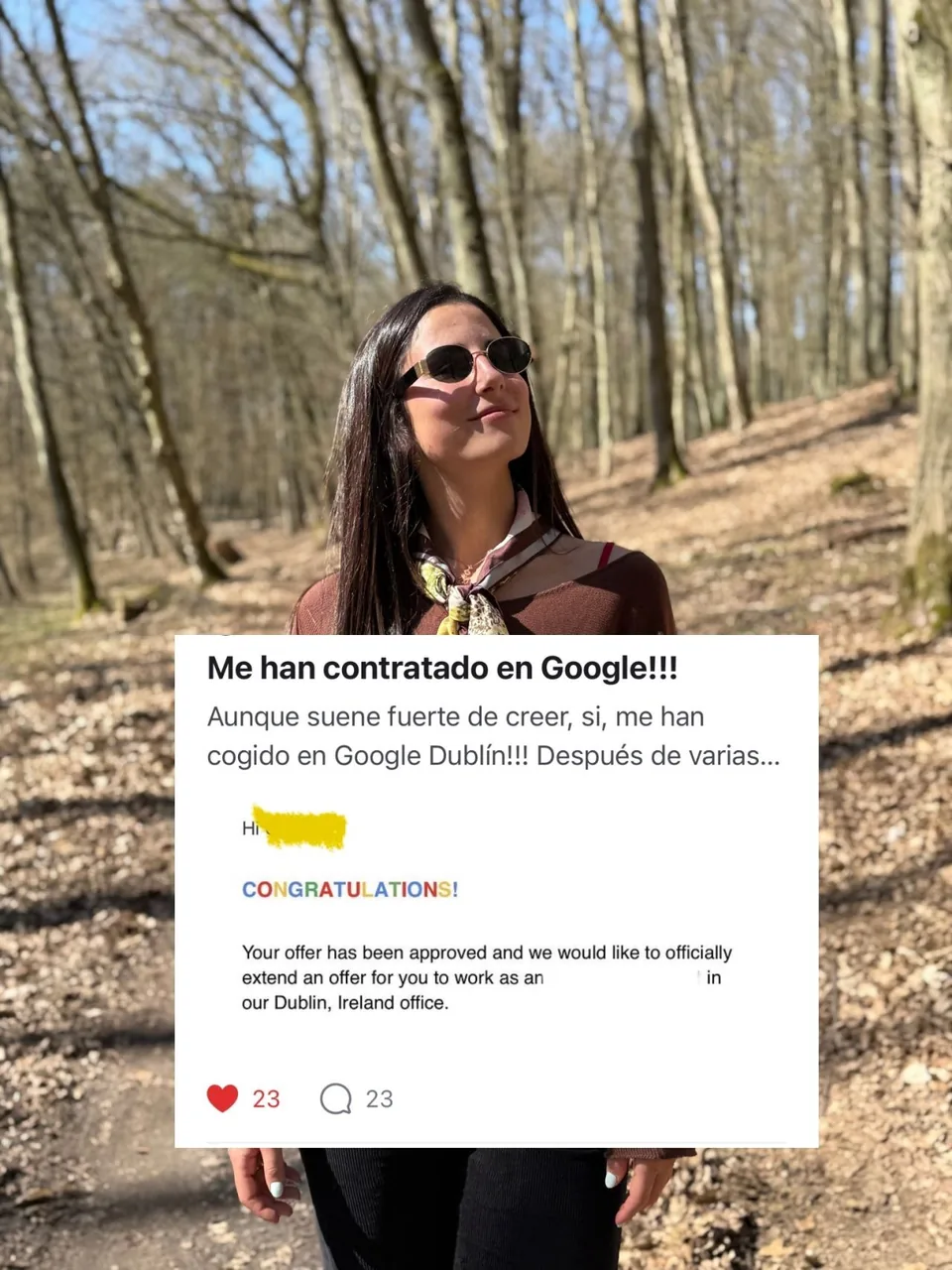 Alumna contratada en Google Dublín